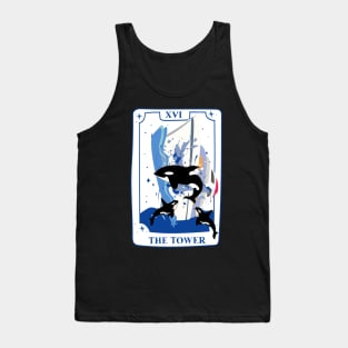 The Tower Orca Tarot Card Tank Top